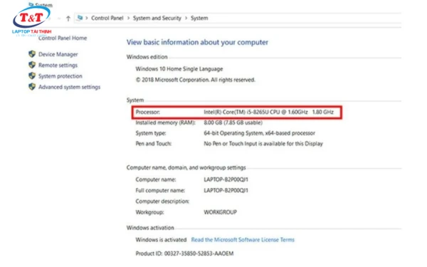 Kiểm tra CPU laptop Lenovo